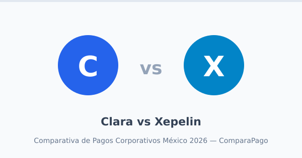 Clara vs Xepelin - comparativa de pagos corporativos en México 2026